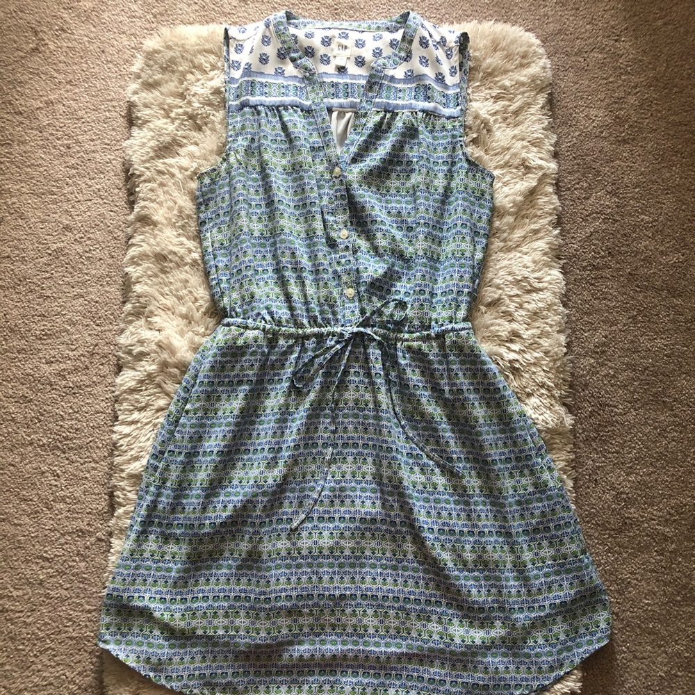 Gap size XS blue floral sleeveless dress paisley
